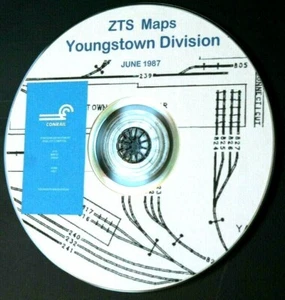 Conrail 1987 Youngstown Division Zone-Track-Spot "ZTS" Maps PDF Pages on DVD - Picture 1 of 6