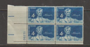 USA SC #1116 PB of 4 FRENCH STATUE OF LINCOLN 1959 MNH FREE USA SHIPPING - Picture 1 of 1