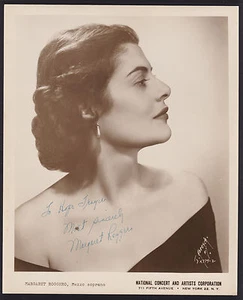vintage autograph signed 8x10 real photo Margaret Roggero soprano music - Picture 1 of 2