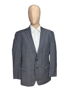 Lauren Ralph Lauren Men's 42R Gray Plaid Houndstooth 2 Button Blazer Jacket Wool - Picture 1 of 10