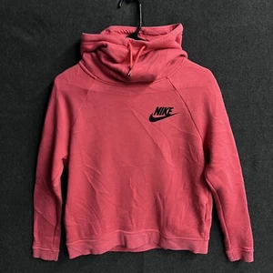 Nike Sportswear Funnel Neck Hoodie Red Women's Size Small S - Picture 1 of 7