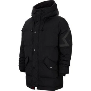 $300 Nike Air Jordan Wings Down Parka Winter Jacket Coat Black BQ4170-010 Men S - Picture 1 of 12