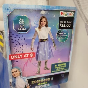 Zombies 3 Addison Halloween Costume Light up Girl Dress Glove Child Small 4-6 - Picture 1 of 4