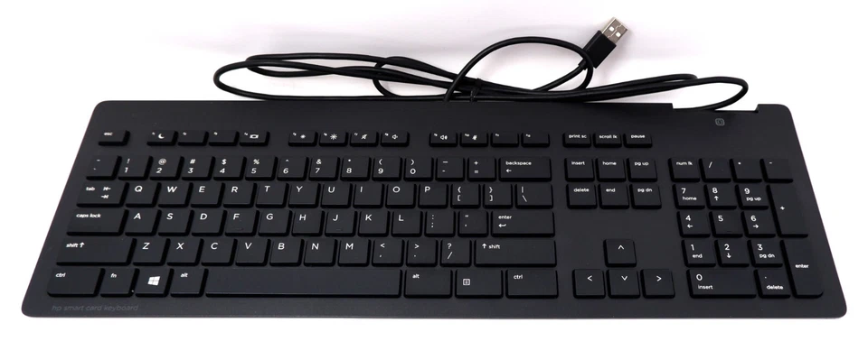 GENUINE HP 911502-001 USB SLIM KEYBOARD W/SMART CARD READER CCID TPC-C001K - NEW - Image 1 of 1