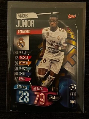 CARD TOPPS MATCH ATTAX 2019/20 VINICIUS JUNIOR REAL MADRID ROOKIE # REA 16 - Photo 1/2