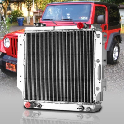 3 Rows Aluminum Radiator For 87-06,2004 Jeep Wrangler YJ TJ 2.4L 2.5L 4.0L L4 L6 Foto 1 de 4