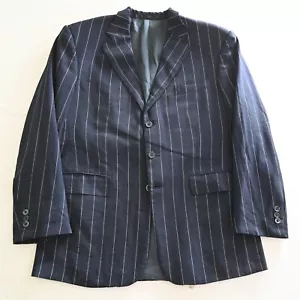 Ralph Lauren Purple Label England 40R Navy Blue Stripe Blazer Sport Coat Jacket - Picture 1 of 24