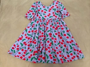Hanna Andersson Girls Twirl Skater Cherries Dress 150 Girls - Picture 1 of 5