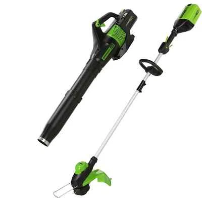 Greenworks 60V 13" Cordless String Trimmer & Leaf Blower Combo Kit *TOOLS ONLY* - Image 1 of 3