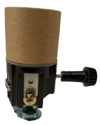 Leviton 3 Way 1/8"IP Hickey Turn Knob Lamp Interior Light Socket  *Free Shipping - Image 1 of 4