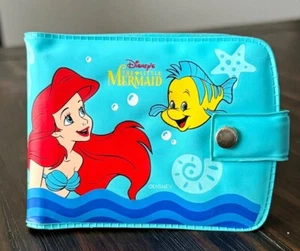 Vintage Disney The Little Mermaid Ariel And Floun Wallet Vinyl Change Purse - Picture 1 of 13