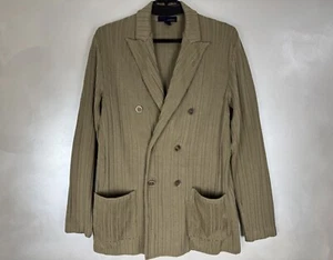 LARDINI Men’s Double Breasted Blazer Beige Structured Cotton Sz S Italy - Picture 1 of 8