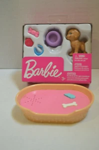 Barbie~2018~Brown Puppy Dog~2" High~New~1995~Dog Cat Talking Pet Bed~Used~KC - Picture 1 of 6