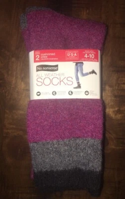 Nuevos calcetines No Nonsense para todo clima 2 pares talla 4-10 Foto 1 de 4