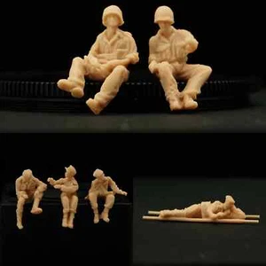 1/48/72 WWII U.S. Army Wounded Warrior Transport 6pcs Person Resin Militarily - Picture 1 of 4