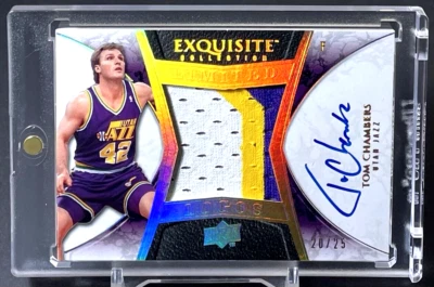 ( /25 ) Tom Chambers 2008-09 Exquisite Collection Limited Logos 3CLR Patch Auto - Image 1 of 3
