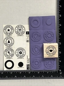 Stampin Up! Juego de 8 estampillas remachadoras de dos pasos 2006 dichos círculos - Imagen 1 de 4