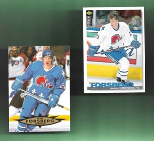 ¡AMBOS! ¡Lote de 2 ND AÑOS! ¡PETER FORSBERG-QUEBEC NÓRDICOS/COLORADOS 1995 NÍTIDO! - Imagen 1 de 2
