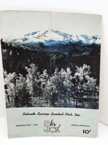1950 Colorado Springs SKY SOX Baseball Club Official Program & Scorecard - Picture 1 of 5