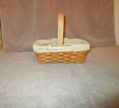VINTAGE Taskets RENAISSANCE Bread BASKET Woven WOOD With LINER Serving DECOR Cover