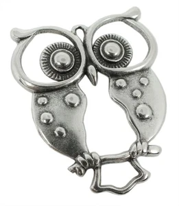 Ciondolo Gufo Ottone Argentato IN Used Look Minott 27954 - Foto 1 di 1