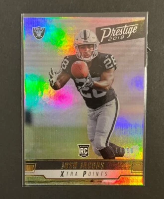 2019 Panini Prestige Josh Jacobs 14/50 Gold RC Green Bay Packers - Image 1 of 2