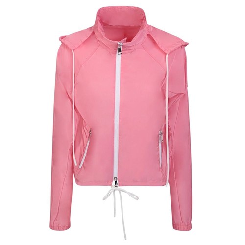 Giacca con cappuccio Moncler 23FW ALOSE logo patch rosa 1A001 10 539ZD 52T 54599894