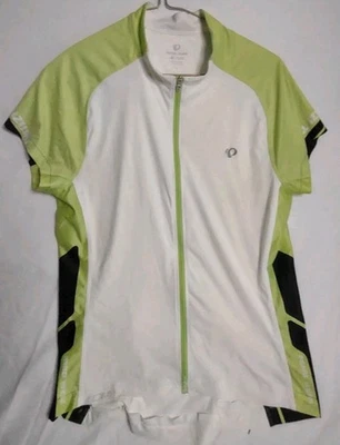 Camiseta deportiva Pearl Izumi Elite Pursuit para hombre grande camisa de ciclismo blanca verde flash Foto 1 de 4