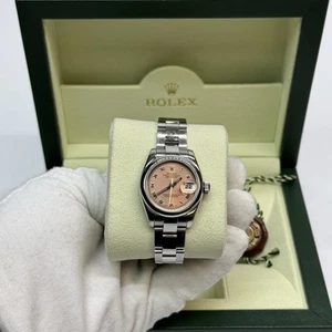 Rolex Ladies Datejust 26mm Salmon Dial 179160 - Box 2008 w/ Service Papers 2020 - Picture 1 of 15