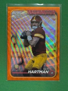2024 Topps Chrome Orange Wave Refractor Parallel #235 Sam Hartman RC /25 - Bild 1 von 2