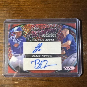 2023 Leaf Vivid Colorful Combos Luisangel Acuna, Blade Tidwell #CCD-14 Orange /8 - Picture 1 of 2