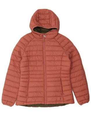 JOULES Womens Hooded Padded Jacket UK 12 Medium  Pink Polyamide CN01 — 第 1/3 张图片