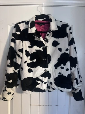 Jaqueta/blazer feminino Karen Kane com estampa de vaca botão lã, tamanho XS  - Imagem 1 de 3
