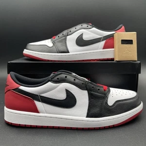 Talla 12 - 2023 Air Jordan 1 Retro Low Og Puntera Negra Ds CZ0790-106 Og All - Imagen 1 de 9