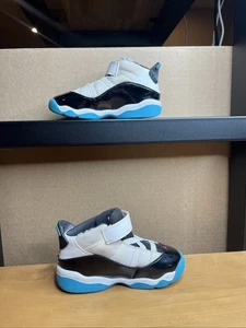 Jordan little girls 9c Blue black white - Picture 1 of 8