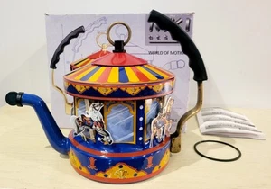 MKI Kamenstein World of Motion Tea Kettle Teapot Steam Driven Carousel Box READ - Picture 1 of 24