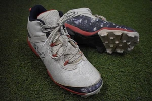 Scarpe da baseball Under Armour Bryce Harper giovanili taglia 5 anni rosso/bianco/blu - Foto 1 di 2