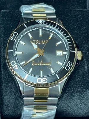 DONALD TRUMP 45 47 Watch BLACK SILVER GOLD FIGHT FIGHT FIGHT Serial # 4237 - Image 1 of 4