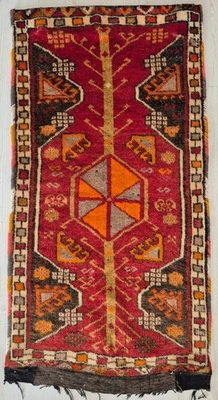 Antique Rug Pillow, Hand Woven Small Carpet, Anatolian Rug Pillow, Handmade,Wool - Image 1 of 4