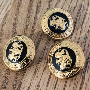 St.  John Replacement Gold Metal Buttons - Three (3), 23mm, .9”, Vintage - Picture 1 of 10