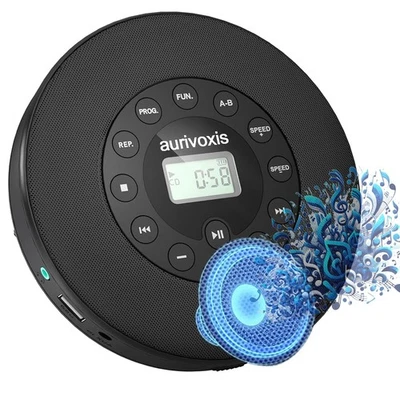 Wiederaufladbarer tragbarer CD Player, Mini Ghettoblaster mit Stereo Lautsprecher LCD Display... - Bild 1 von 4