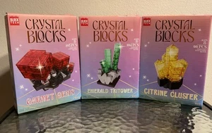 Block Tech Crystal Blocks Lot Of 6 Complete Series Amethyst Emerald Garnet Agate - Picture 1 of 7