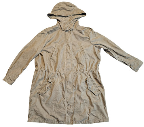 VETEMENTS Banana Republic donna taglia M giacca utility parka con cappuccio verde militare giacca anorak