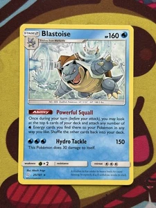 Pokemon Blastoise 25/181 - Non Holo Rare - SM Team Up - Picture 1 of 2