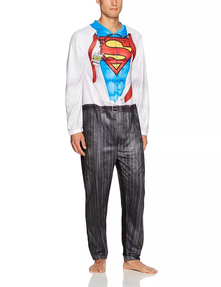 DC Comics Superman Clark Kent Men's Cosplay Union Suit, White, - Image 1 of 1