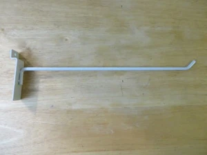 12 Slatwall Deluxe Hooks Slatwall Hooks Display Hooks for Panel Wall White 12" - Picture 1 of 4
