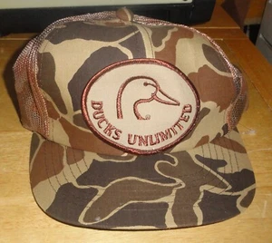 DE COLECCIÓN PATOS PARCHE ILIMITADO LOGO camuflaje CAMIONERO SOMBRERO GORRA VENTILADA SNAPBACK - Imagen 1 de 3