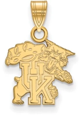 Colgante pequeño de oro amarillo de 10 quilates de la Universidad de Kentucky por LogoArt (1Y044UK) Foto 1 de 2