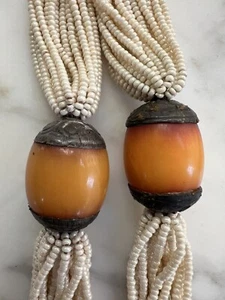 Tribal verstellbare Bernstein Perlen Halskette gekauft in Nairobi Afrika @ The Fairmont - Bild 1 von 6