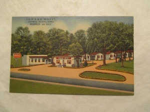 Postal Council Bluffs Iowa Iowana Motel IA - Imagen 1 de 2